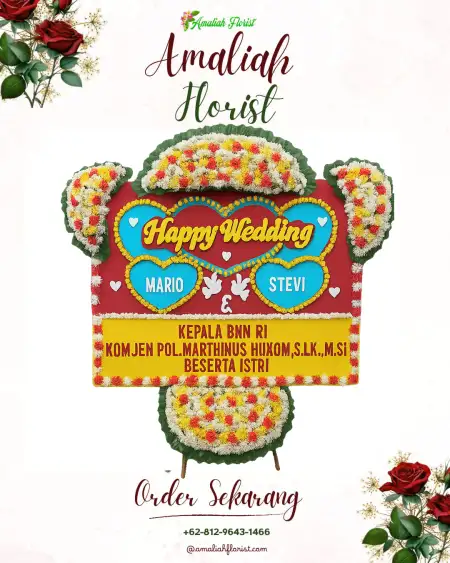 Papan Bunga Pernikahan Bakaran Wetan